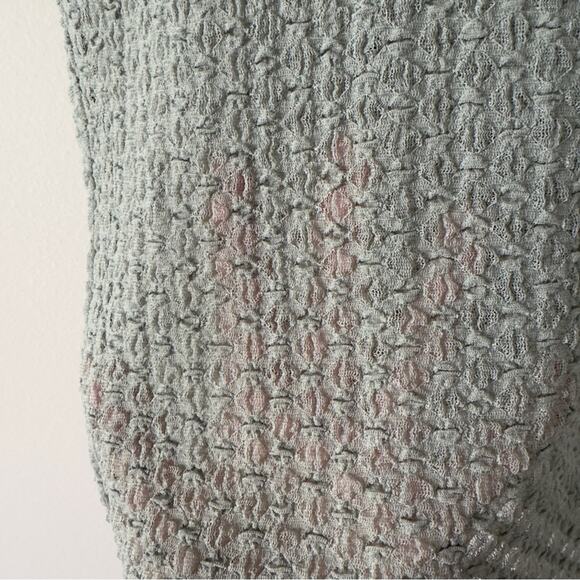 Revolve House of Harlow 1960 Sheer Sleeveless Mock Neck Textured Tank Top NWOT M - Picture 5 of 9